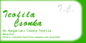 teofila csonka business card